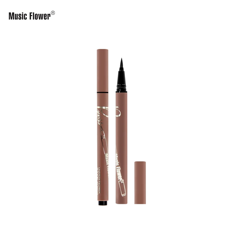 Music Flower New Press Liquid Eyeliner Black Waterproof Quick Dry Comestics Eye Liner Makeup Tools |