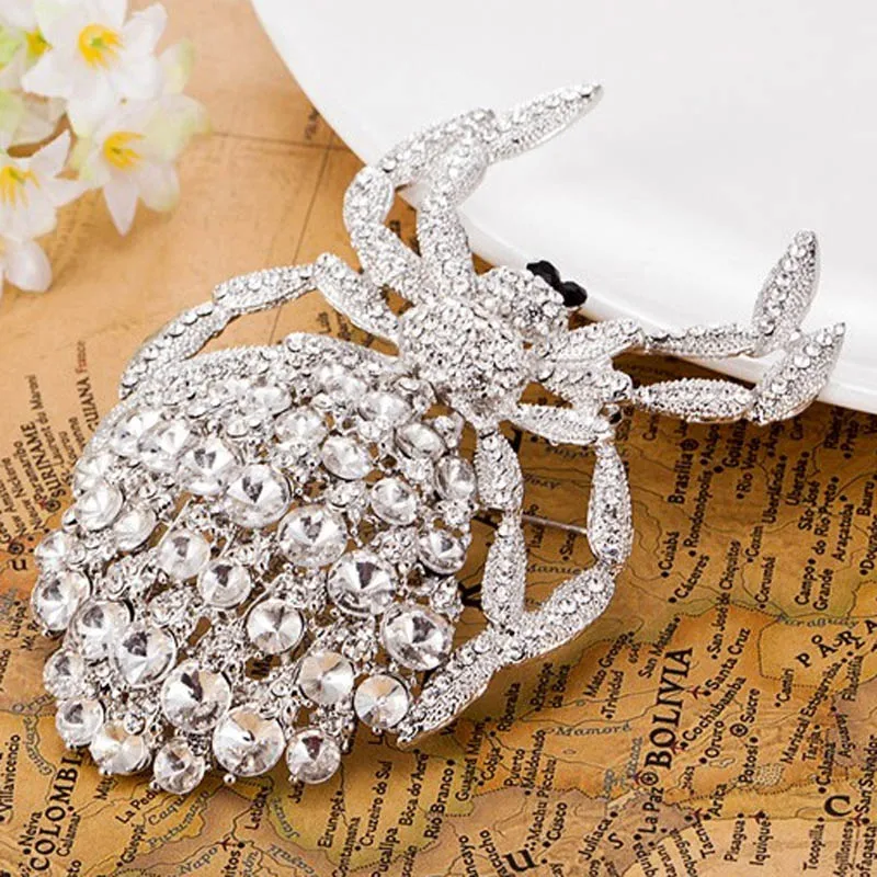 Большой Размеры брошь в виде паука шпильки тонкой Вечеринка Юбилей Броши bijuterias