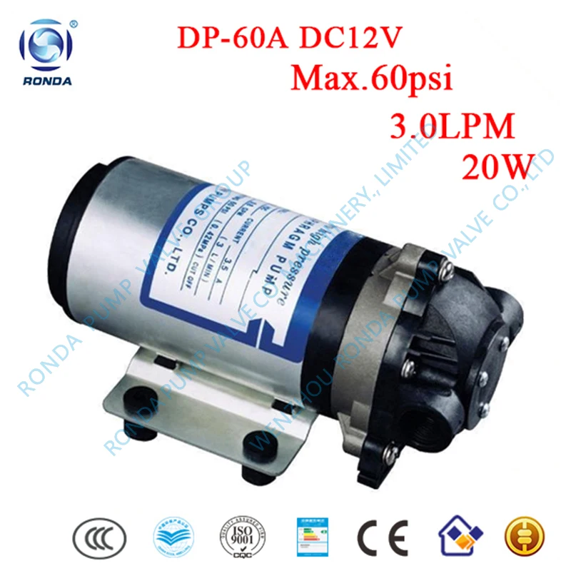 DP 60A 60psi 3LPM небольшой dc мембранный насос 12 вольт водяного насоса|pump fan|pump boosterpump cap |