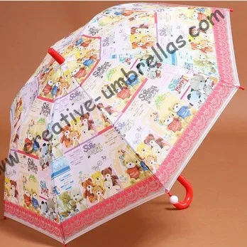 

Cartoon baby kid EVA umbrella--Little bear,auto open.8mm metal shaft and fiberglass ribs,safe open,universal for girl&boy
