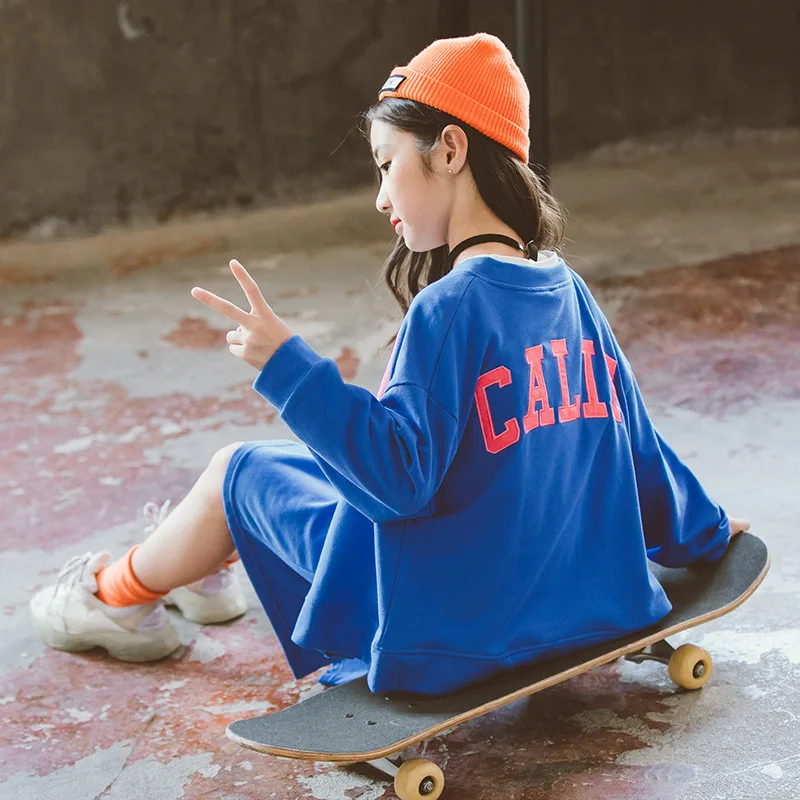 Fashion Kids Girls Clothing Sets Casual Cardigan Coat+T-shirt+ Skirt Suits 3pcs for Teenage Autumn Children Clothes School Sets