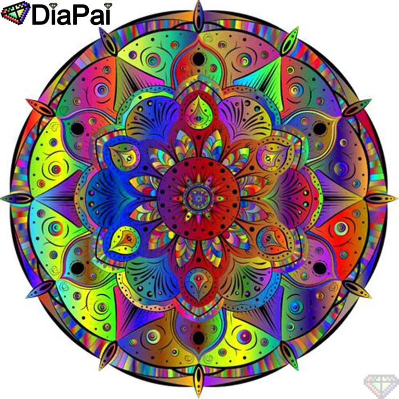 

DiaPai 100% Full Square/Round Drill 5D DIY Diamond Painting "Religious Mandala" Diamond Embroidery Cross Stitch 3D Decor A20262