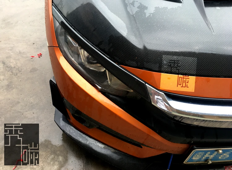 

Fit for HONDA CIVIC 10 gen 2016 carbon fiber light eyebrow