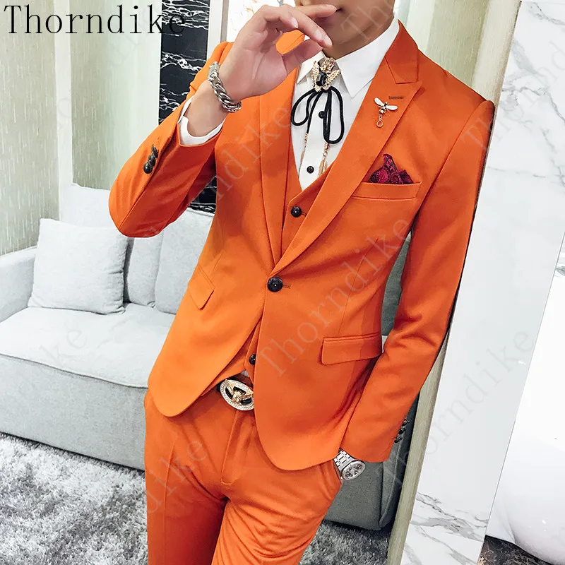 Свадебные костюмы для мужчин Thorndike из 3 предметов облегающие мужские официальные