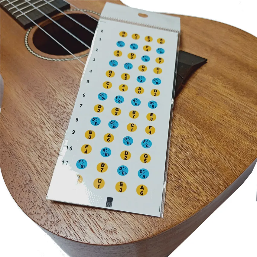 2шт ukulele beginer Chord обучение укулеле наклейка с аккордами аксессуары для YM001G|Детали и