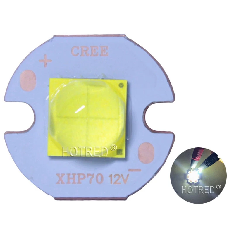 CREE XHP70.2 2 поколения XHP70B 6 в 12 В высокий CRI 90 93 Версия 30 Вт нейтральный белый 5000K