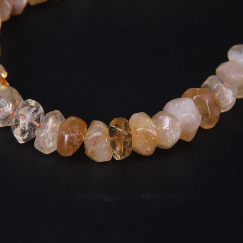 15," /strand граненые цитрины кварц Rondelle Spacer Свободные бусины, грубая желтый прозрачный камень Граненый Самородок Подвески для изготовления ювелирных изделий
