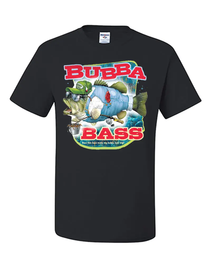 Bubba Bass забавная футболка для рыбалки подарок рыбаку Муж папа хобби с рисунком