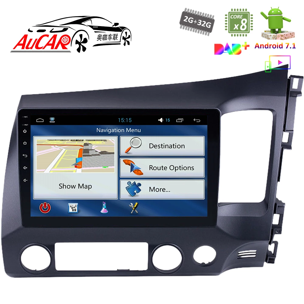 Android 8 1 автомобильный стерео для Honda Civic RHD 2006-2011 Автомобильный DVD GPS навигационная