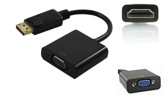 100 шт. Thunderbolt DisplayPort DP to VGA кабель конвертер Папа мама адаптер для ноутбука