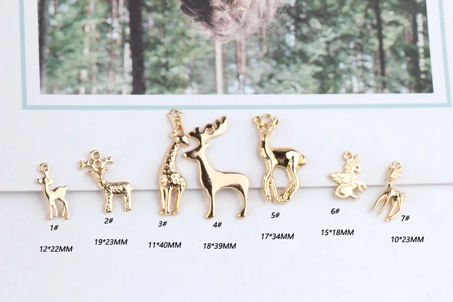 DIY аксессуары сплав лес геометрические серьги лося подвески для ожерелья