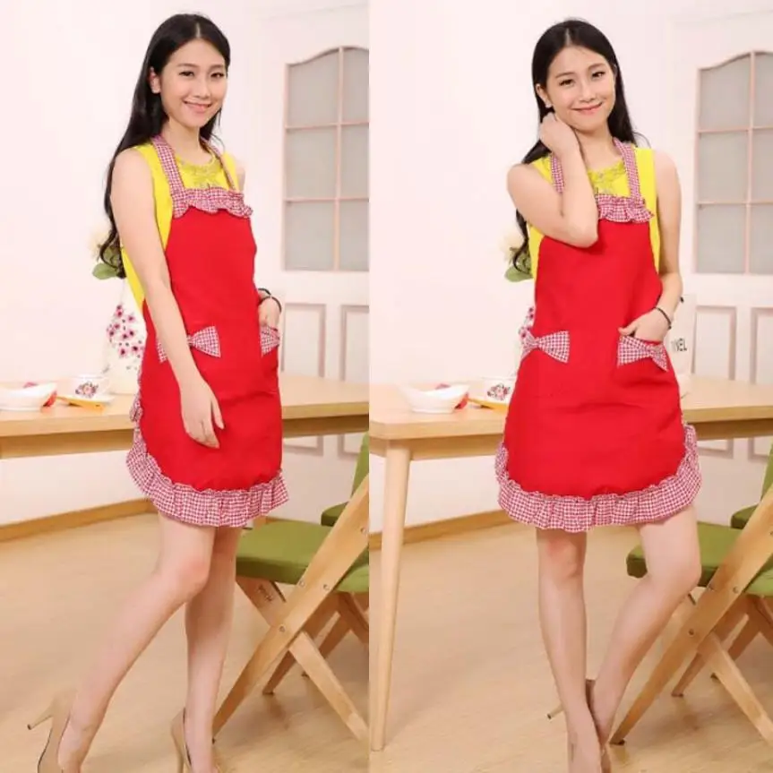 Новое поступление 2017 брезентовый фартук принцессы с бантом нагрудник для дома