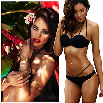 Летний комплект бикини 2016 купальник сексуальное женская пляжная одежда Пуш ап