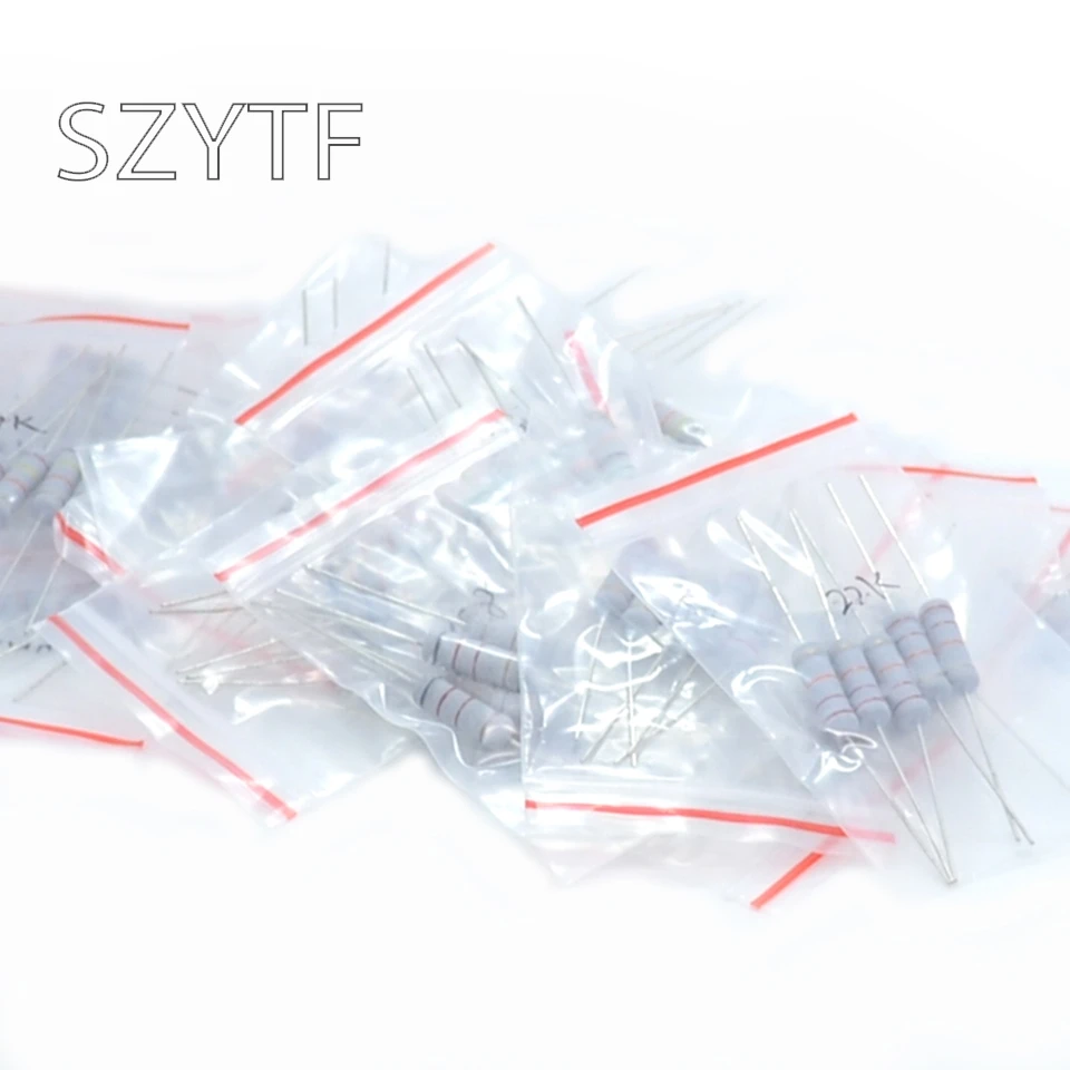 

2w 25 kind * 5 pcs = 125 pcs (10ohm-180ohm) 1% carbon resister assorted kit