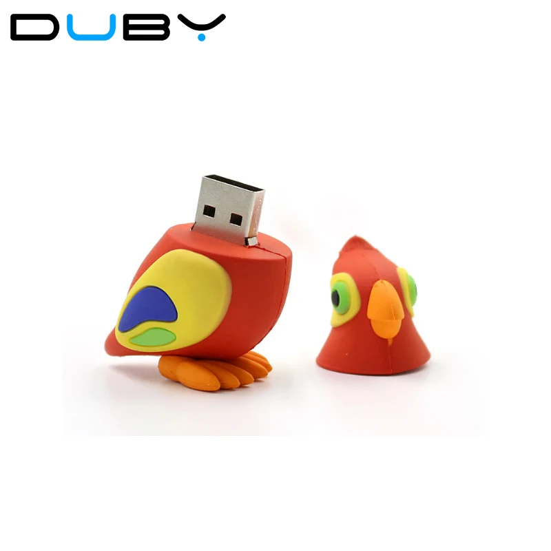

lovely Parrot pen drive usb flash drive 64g 32g 16g 8g 4g cute cartoon bird true capacity flash memory stick pendrive USB2.0