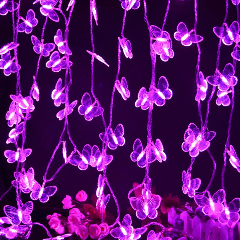 Гирлянда с бабочками 10 м 100 светодиодов В переменного тока|indoor christmas lights|fairy lightsstring