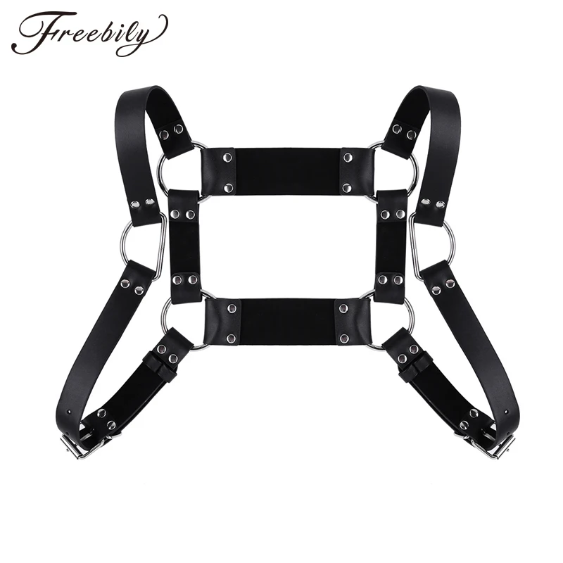 Мужской Регулируемый гибкий ремень из искусственной кожи квадратной формы