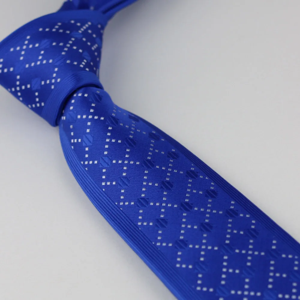 Мужские галстуки для костюма новый дизайн бордюр Королевский синий с белым