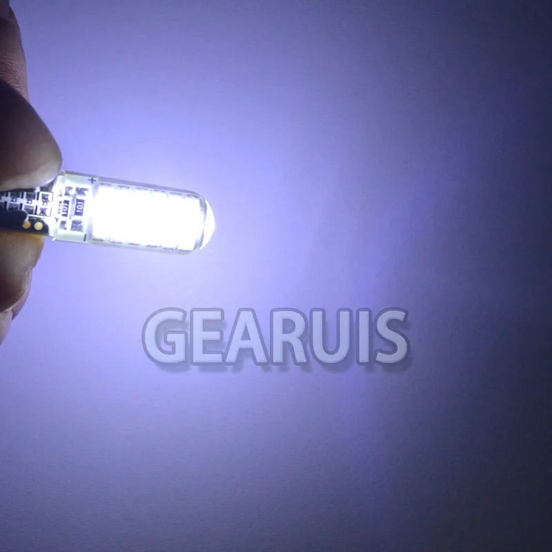 100pcs/lot T10 Silicone 12 SMD 7020 LED 34*12mm 1.2W 7014 194 W5W auto Signal lamp 12V 501 Side Wedge parking bulb for lada | Автомобили и