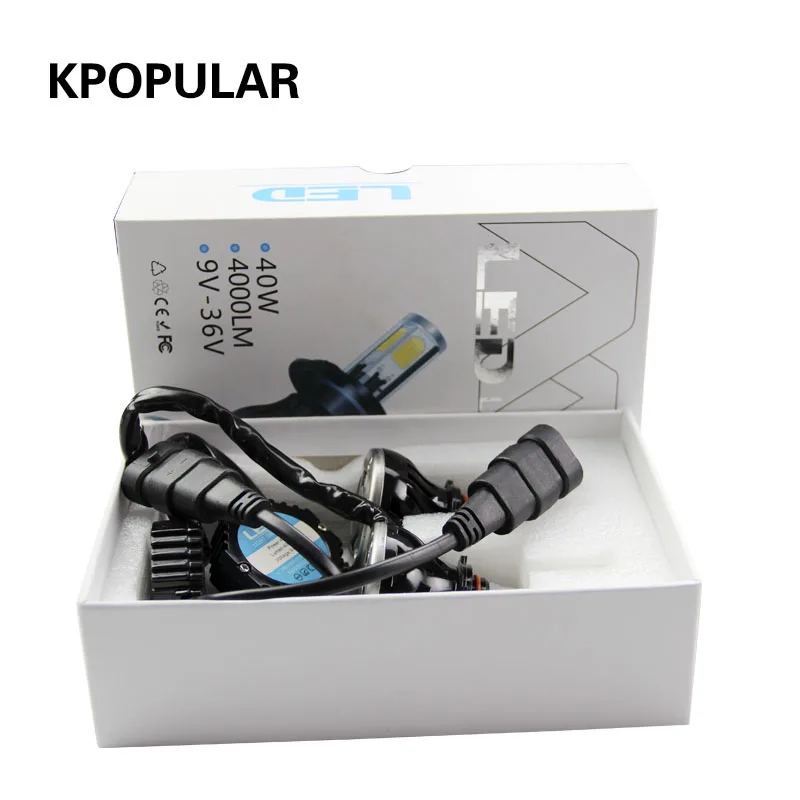 Светодиодный светильник для автомобиля h4 h11 HB4 6000k 40W новый дизайн хорошее