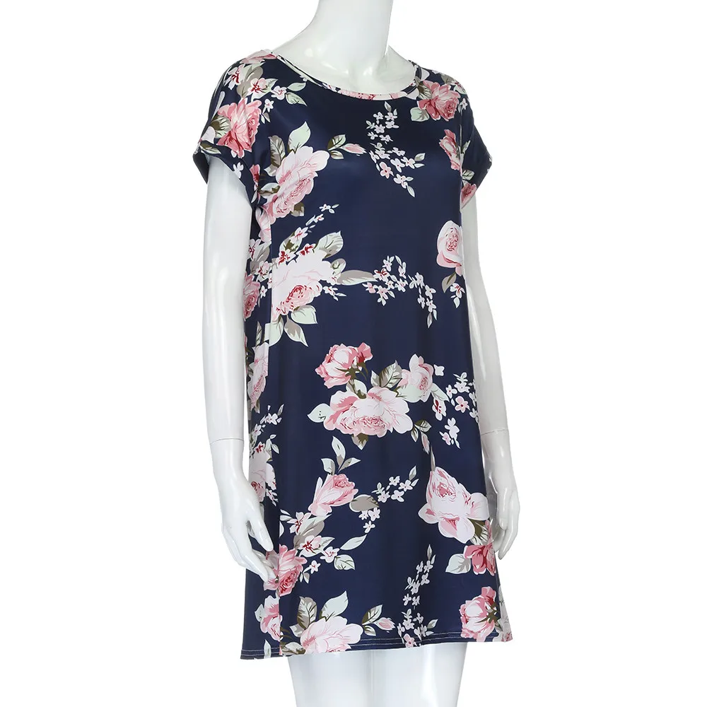 Женское прямое платье в стиле ретро элегантное с короткими рукавами и круглым