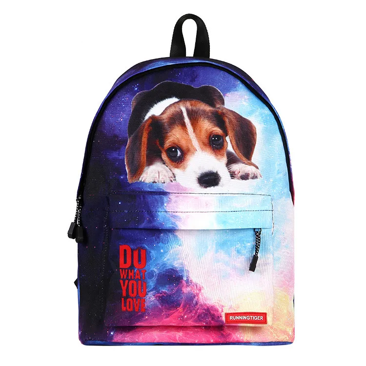 2017 fashion leisure new primary and secondary school students shoulders bag cute cat dog cartoon travel backpacks |
