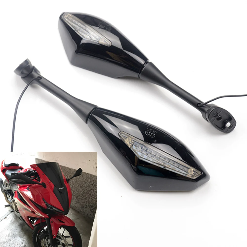 СВЕТОДИОДНЫЕ ПОВОРОТНЫЕ сигналы зеркало заднего вида для Honda CBR600RR CBR1000RR CBR250R CBR500R