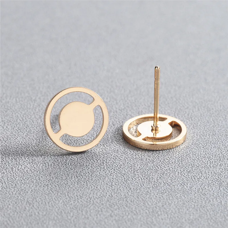 Серьги QIMING с геометрическим колесом для мужчин и женщин круглые Дешевые