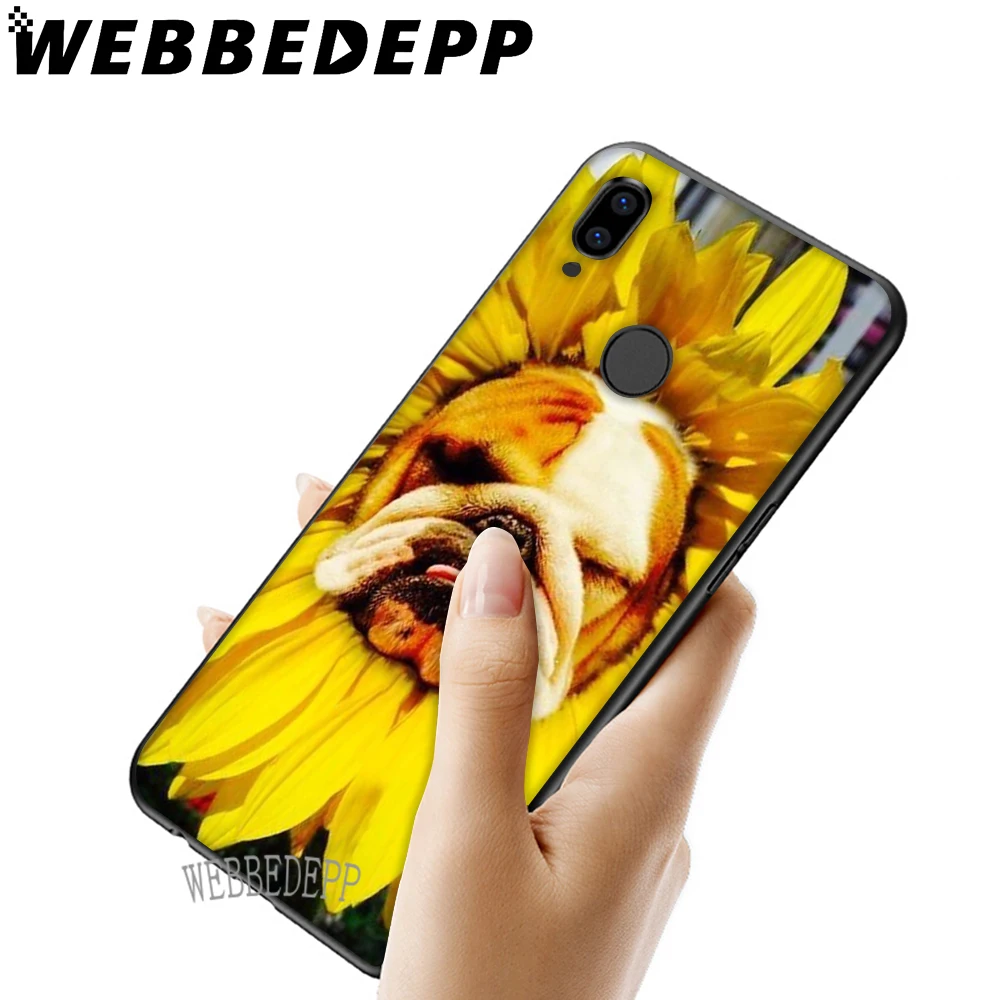 WEBBEDEPP мягкий чехол с изображением милой собаки английского бульдога для Huawei Honor 6