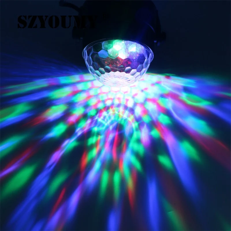 

SZYOUMY LED Mini Rotating Lamp Magic Ball Party Light Disco Stage Lighting RGB Colorful Disco DJ Party KTV Stage Laser Light