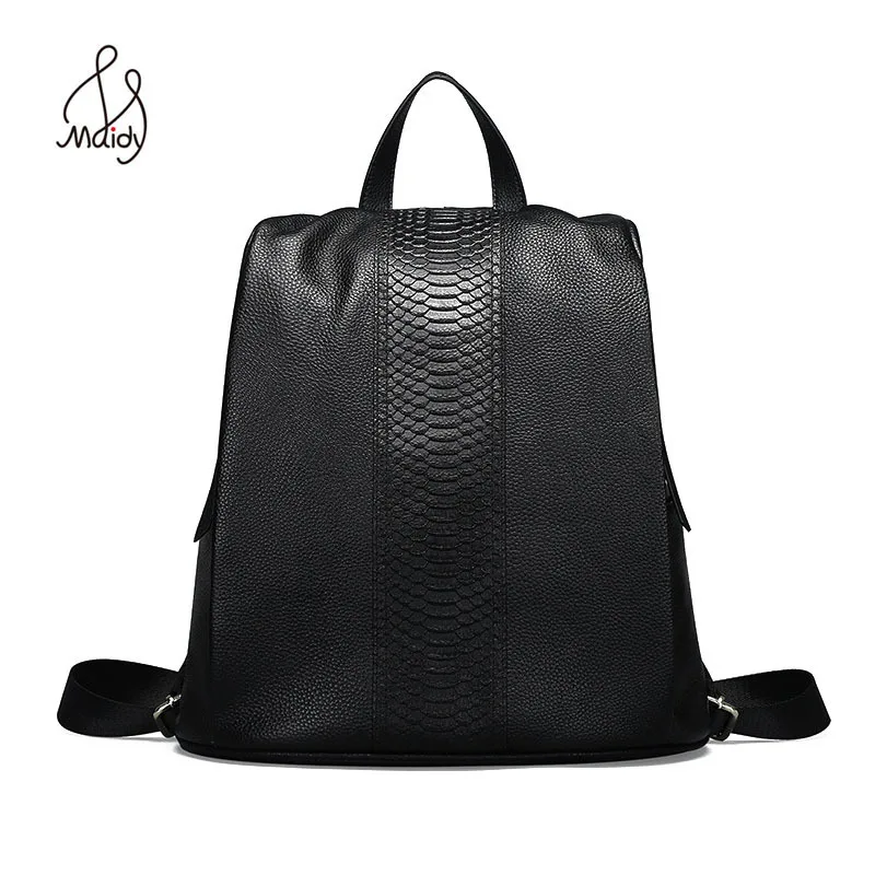Из натуральной коровьей кожи Змеиный женский большой рюкзак Mochila школьные сумки подростковые Дизайнерские высокое качество