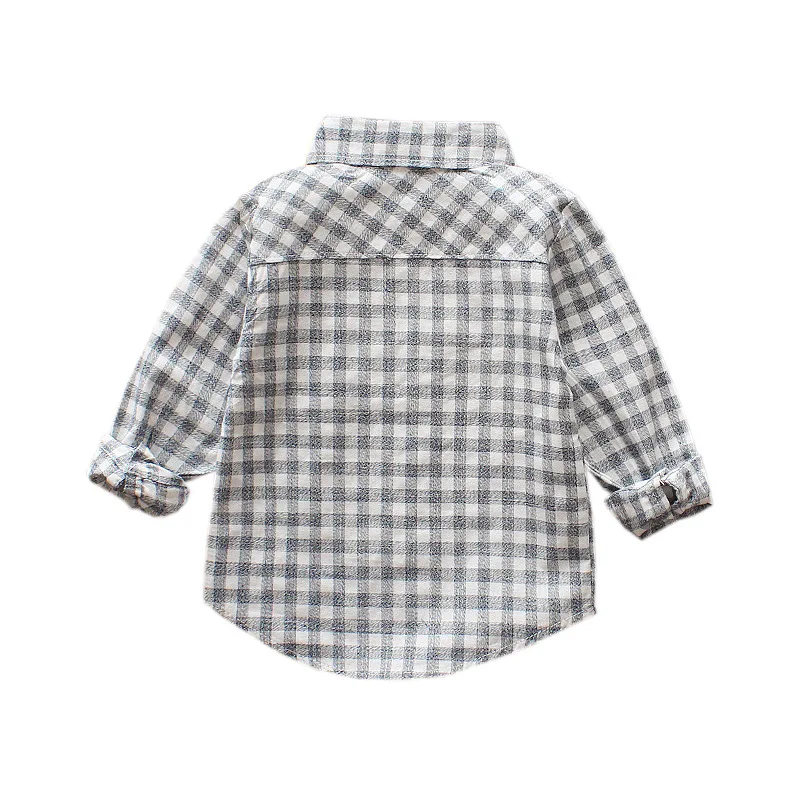 DFXD Korean Style Children Boy Clothes Baby Shirt 2018 Spring Long Sleeve Plaid Cotton Blouse Fashion Kids Boys 1-4Y | Детская одежда и