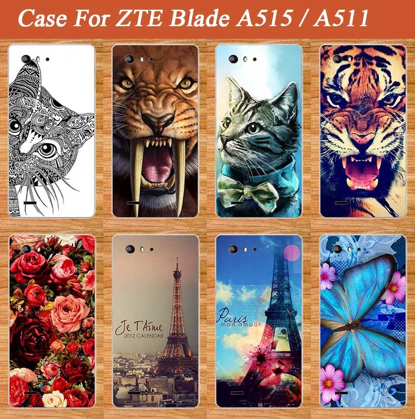 Чехол для Zte Blade A515 A511 роскошный цветной мягкий чехол из ТПУ с УФ рисунком ZTE A 515 511