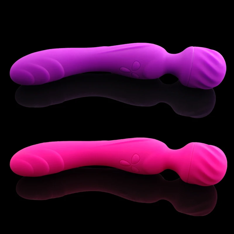 Мягкий 10-скоростной Мощный вибратор с двумя головками Вибрация умный нагрев AV