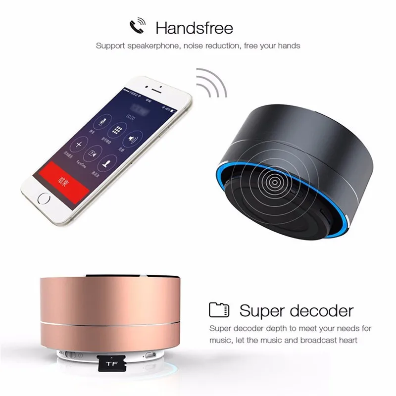 Портативный светодио дный легкого металла беспроводной Bluetooth Динамик стерео
