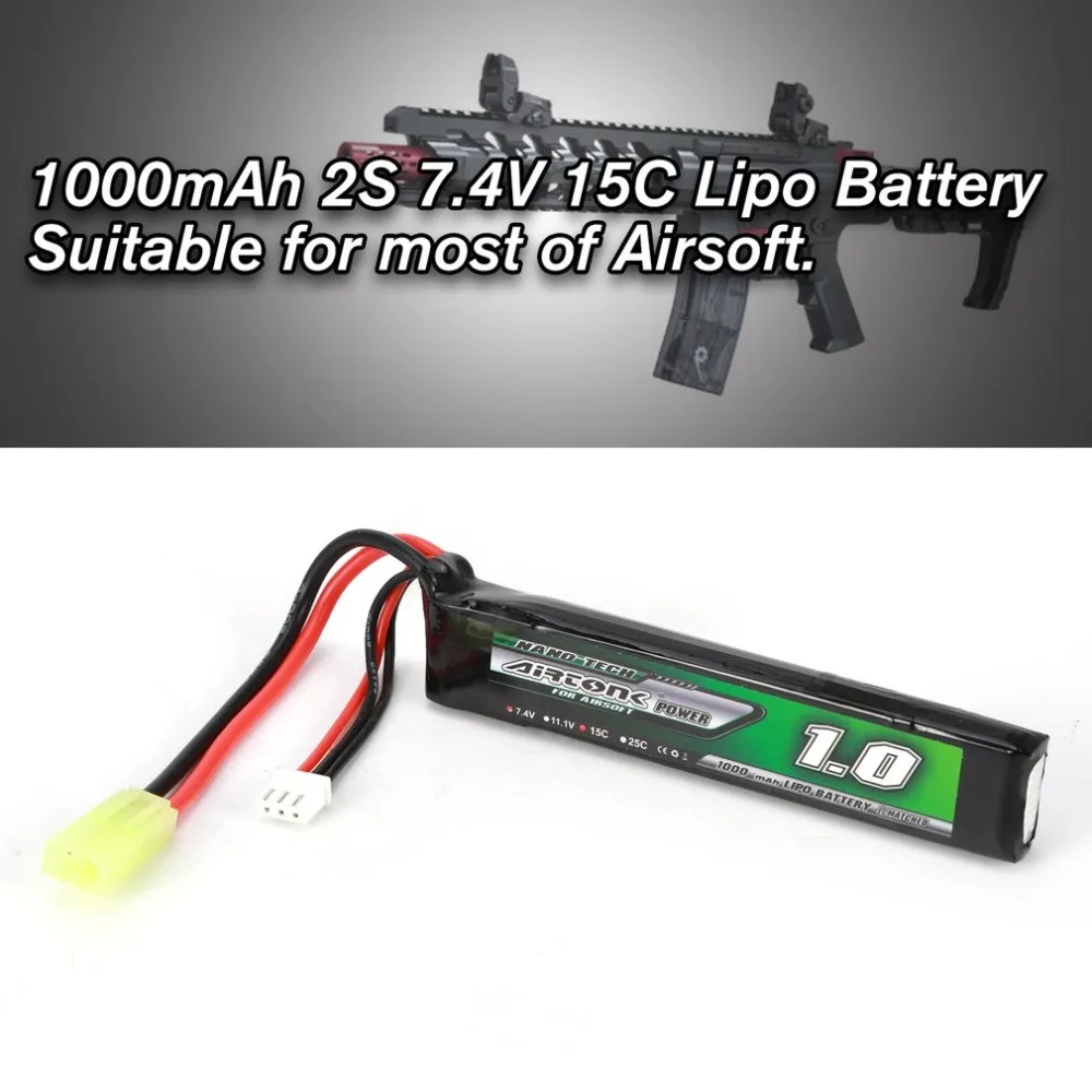 Airtonk power 7 4 V 1000 mAh 15C 2 S Lipo батарея мини пробка из Тамия перезаряжаемая с двумя