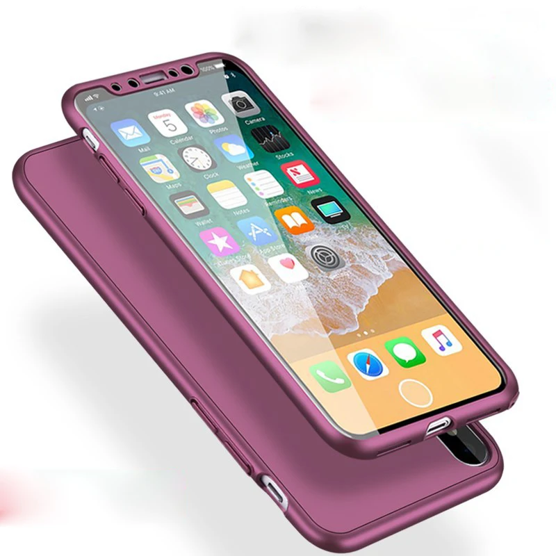 Чехол для iPhone 8 7 Plus плюс полный защиты нрав Стекло XS Макс мягкий Bling ТПУ прозрачный