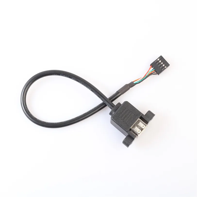 Штабелируемый двойной USB 2 0 A гнездовой к материнской плате 9 контактный кабель