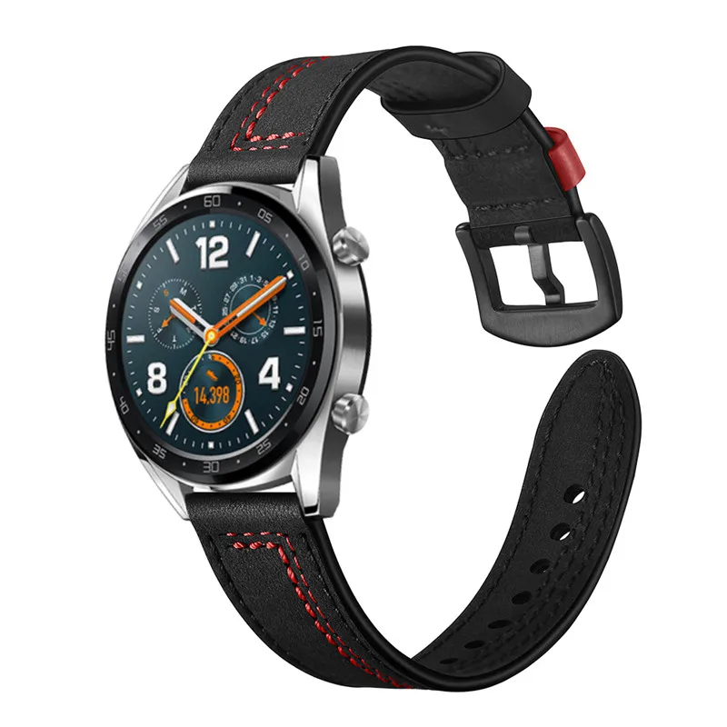 Для huawei часы GT/GT2 46 мм/Honor magic dearm кожаный ремешок smart Watch спортивный ремешок для Galaxy watch 46 мм