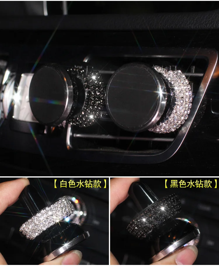 LUNASBORE роскошный бриллиант Bling Универсальный Автомобильный держатель для телефона Магнитный воздушный вентиляционный держатель подставка для мобильного телефона держатель для Леди Девушка женский подарок