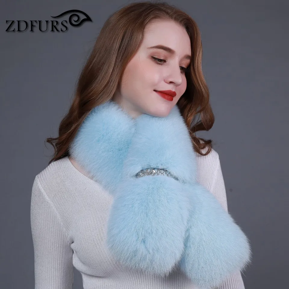 2020 FXFURS модные новые стильные зимние сапоги натурального меха лисы с отложным