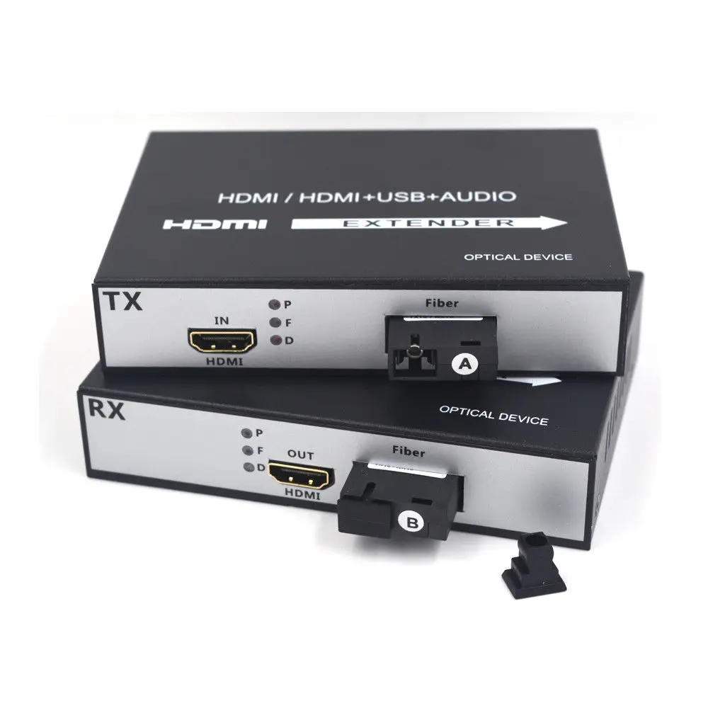 HDMI (аудио/видео) по волокну оптические преобразователи одномодовое волокно до 20