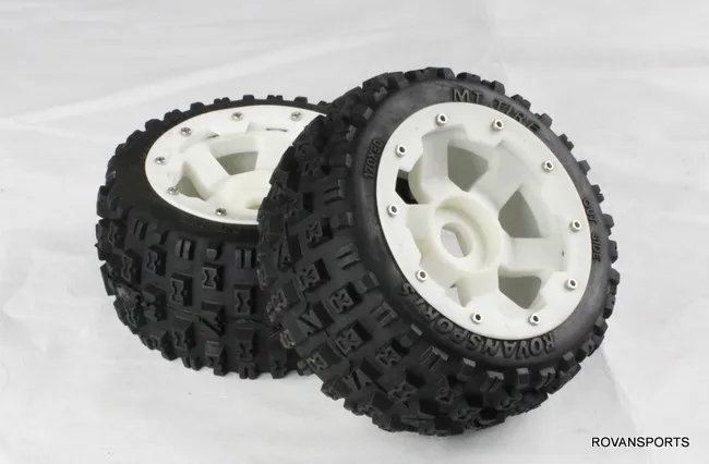 Rovan Buggy задний новый набор шин Knobby Wheels с высокопрочным нейлоновым ступицей 1/5