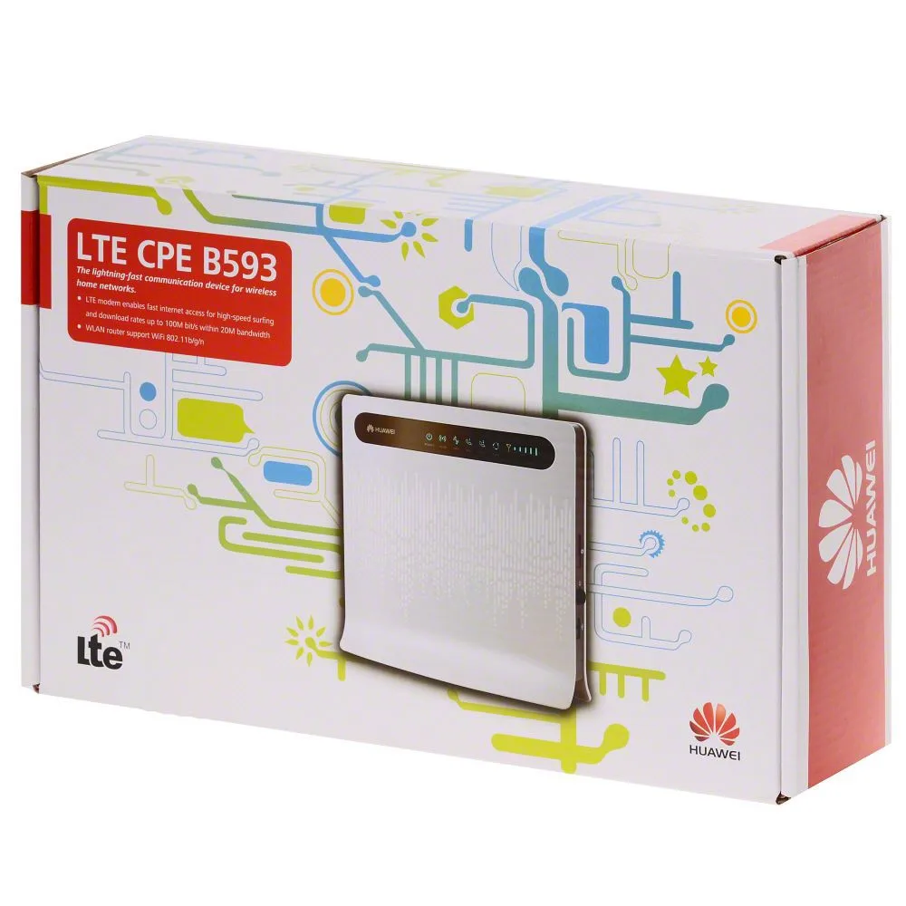 Оригинальный разблокированный Huawei B593 беспроводной маршрутизатор B2000 Vodafone 4G LTE CPE