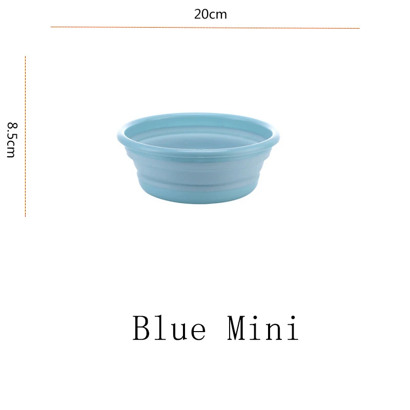 Blue Mini Портативное складное ведро, складной умывальник для туризма, умывальник для кемпинга, Автомобильный складной умывальник, бытовые инструменты для чистки ведра - Цвет: Blue Mini