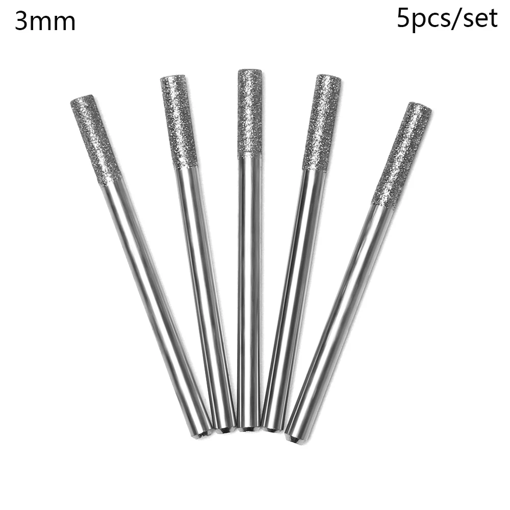 3mm Новинка, 5 шт. 5/3" 3/4/5 мм Алмазный для заточки цепных пил микро-игла для карвинга заусенцев Камень Круглый абразивные инструменты файл подходит 1453 мастер - Цвет: 3mm