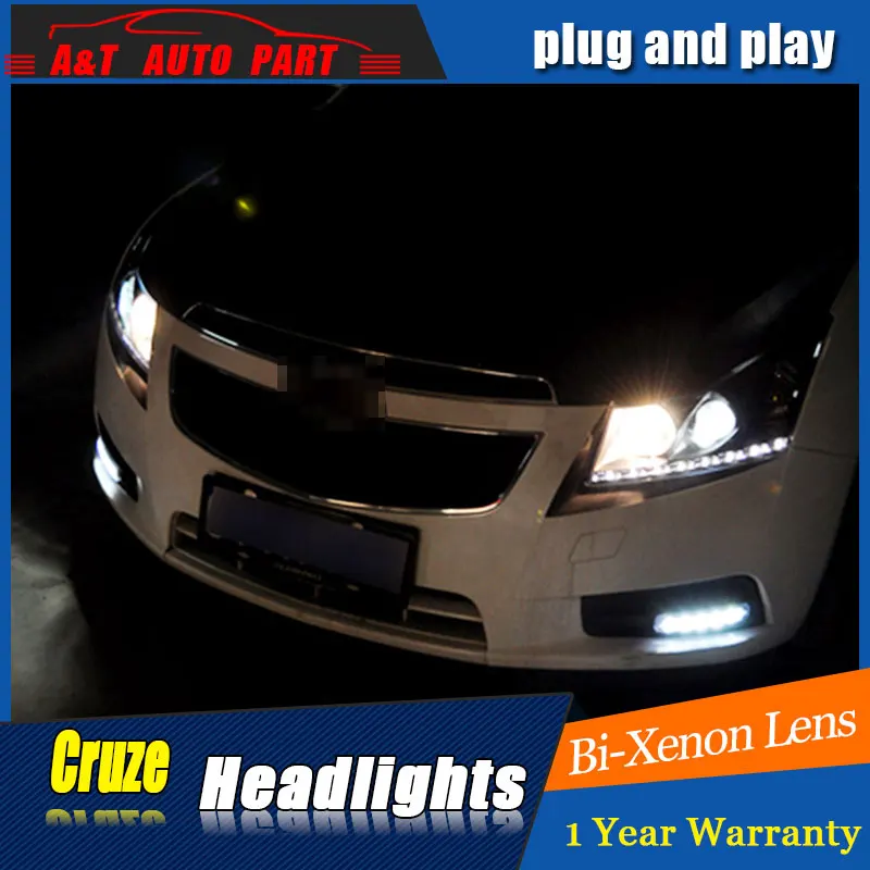 Автозапчасти Стиль светодиодный налобный фонарь для Chevrolet Cruze фары 2009-2014 drl H7