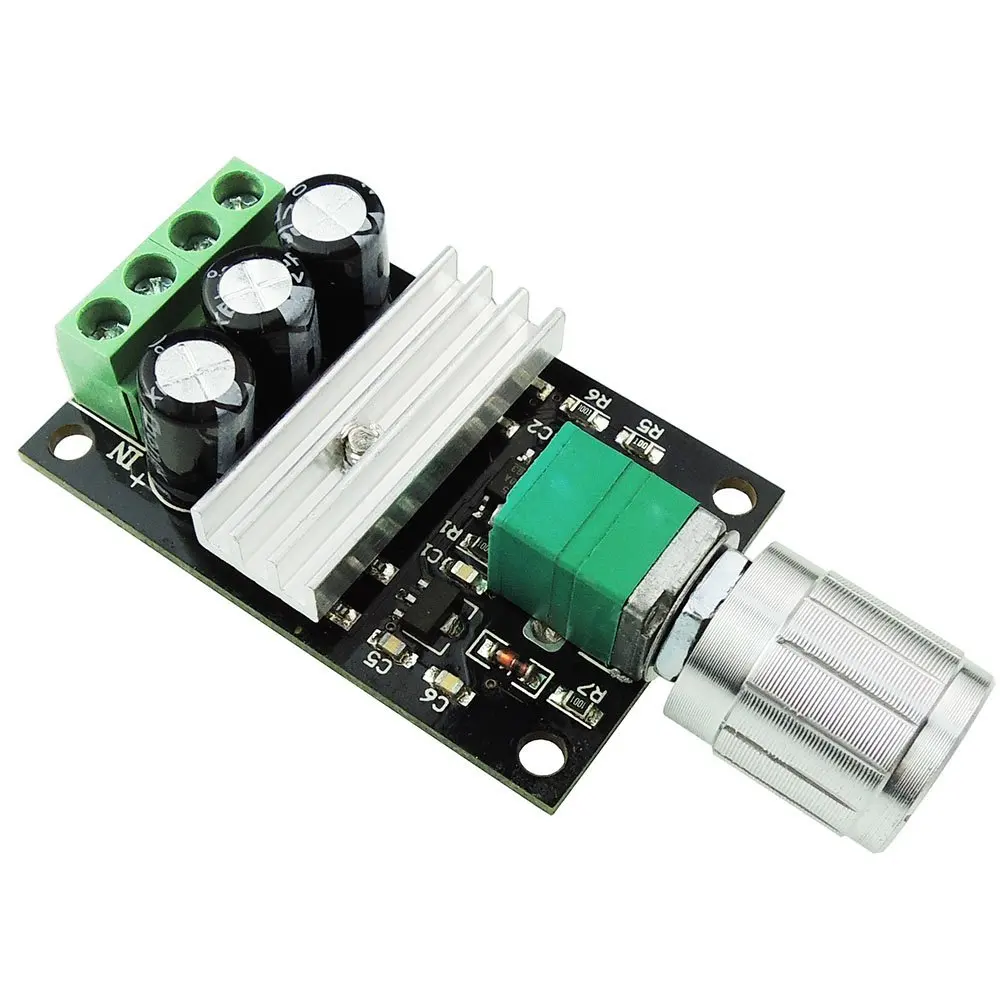 SHGO-6V 12V 24V 28V 3A 80W DC Motor Speed Controller PWM Adjustable Variable Switch Driver 1203BK Silver | Обустройство дома