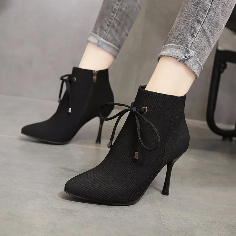 Женские ботинки 2019 г. новые вельветовые сапоги и сапоги. | Обувь