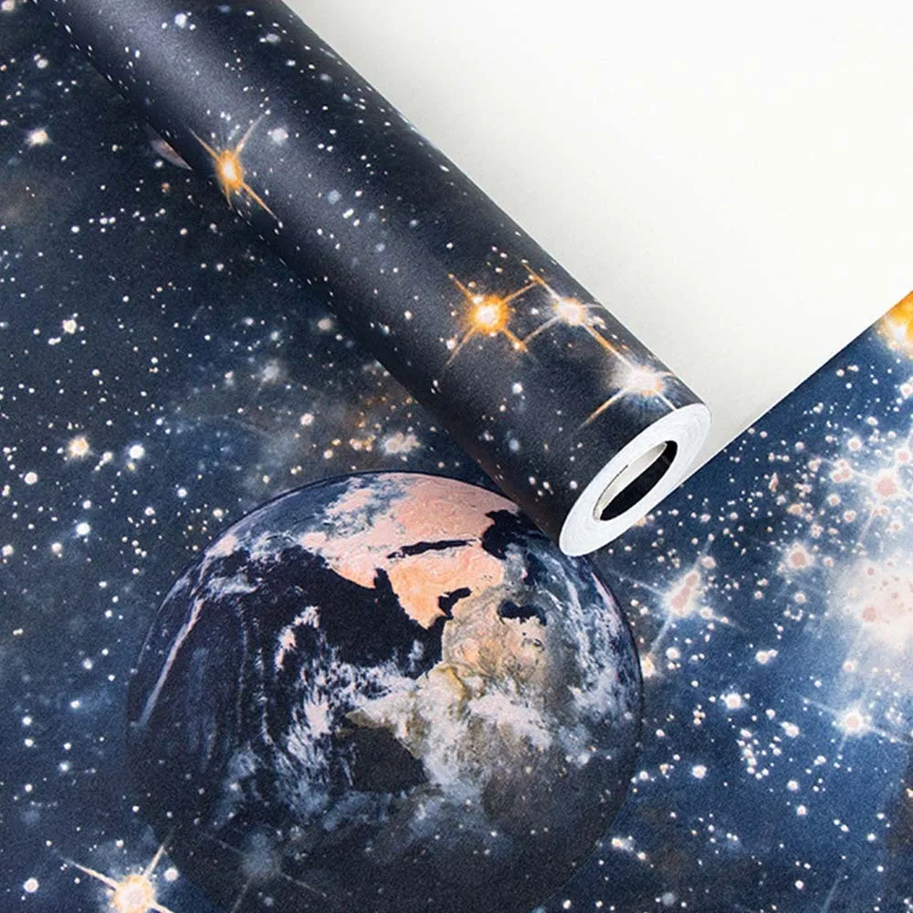 Детская Наклейка на стену в комнату 3D фрески звезды Планеты Космос обои